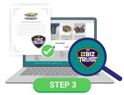Step 3 - Receive BizTrust Seal
