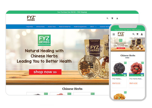 FYZ Herbs merchant webstore