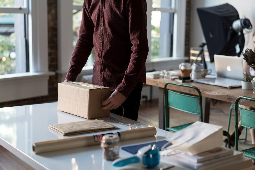 lazada seller packing the order ready for shipment 