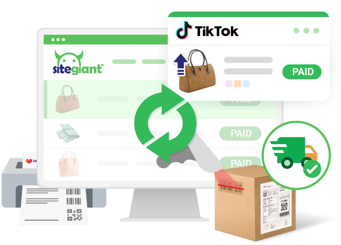 SiteGiant tiktok shop sync.