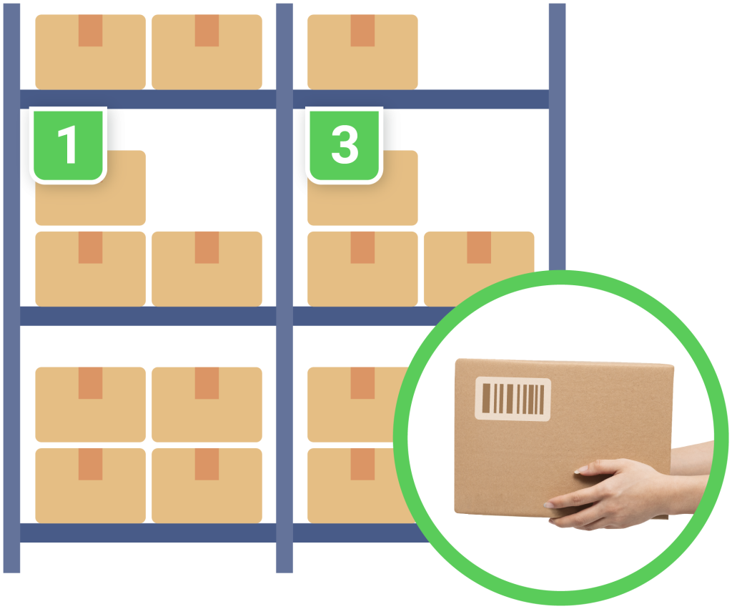 Setting up a pick-up area for hot-selling items to optimize order fulfillment.