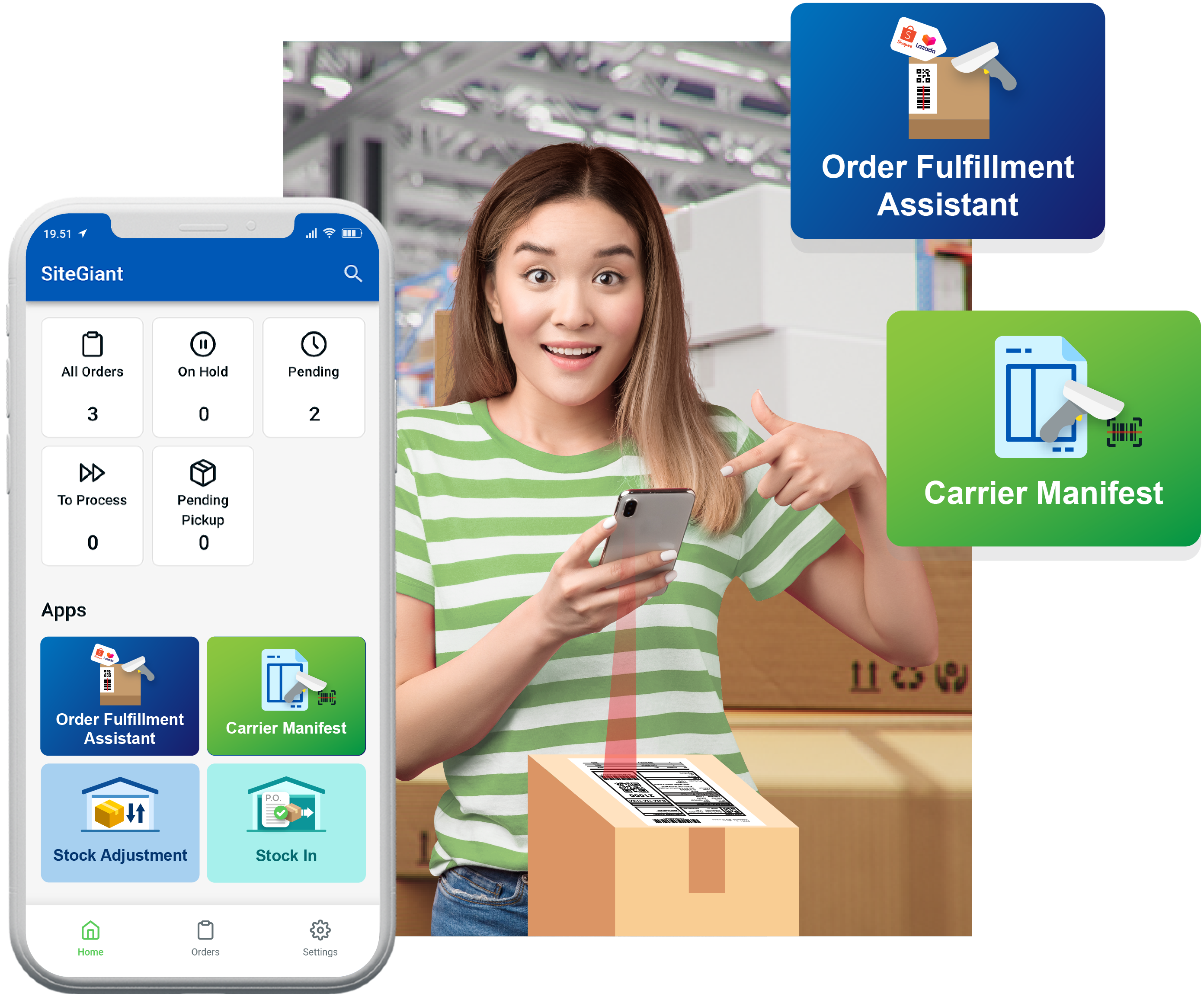Sitegiant app for shopee sellers to ship on time.