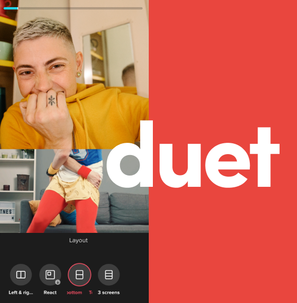 TikTok duet and stitches features to gain more followers through user-generated content. 