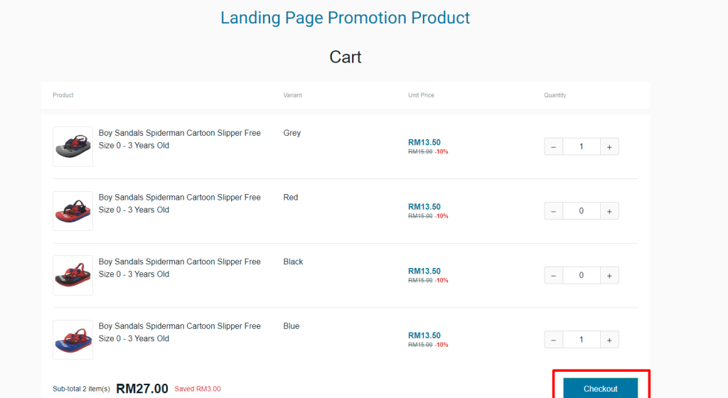 landing page simple design 