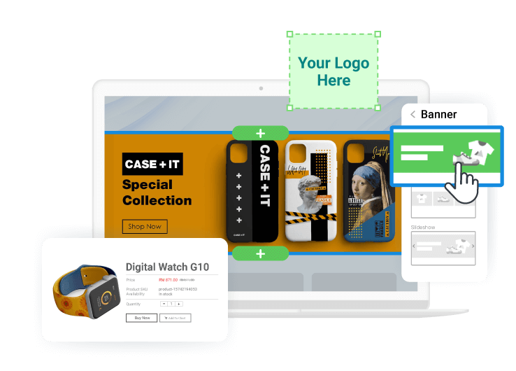 sitegiant customizable webstore in new retail