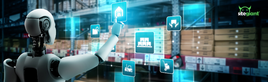 innovative industry robot working warehouse human labor replacement