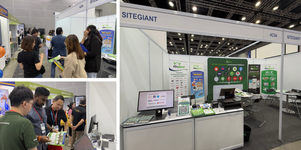SiteGiant promoting omnichannel solutions on their booth