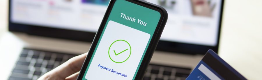 using smartphone and credit card online shopping